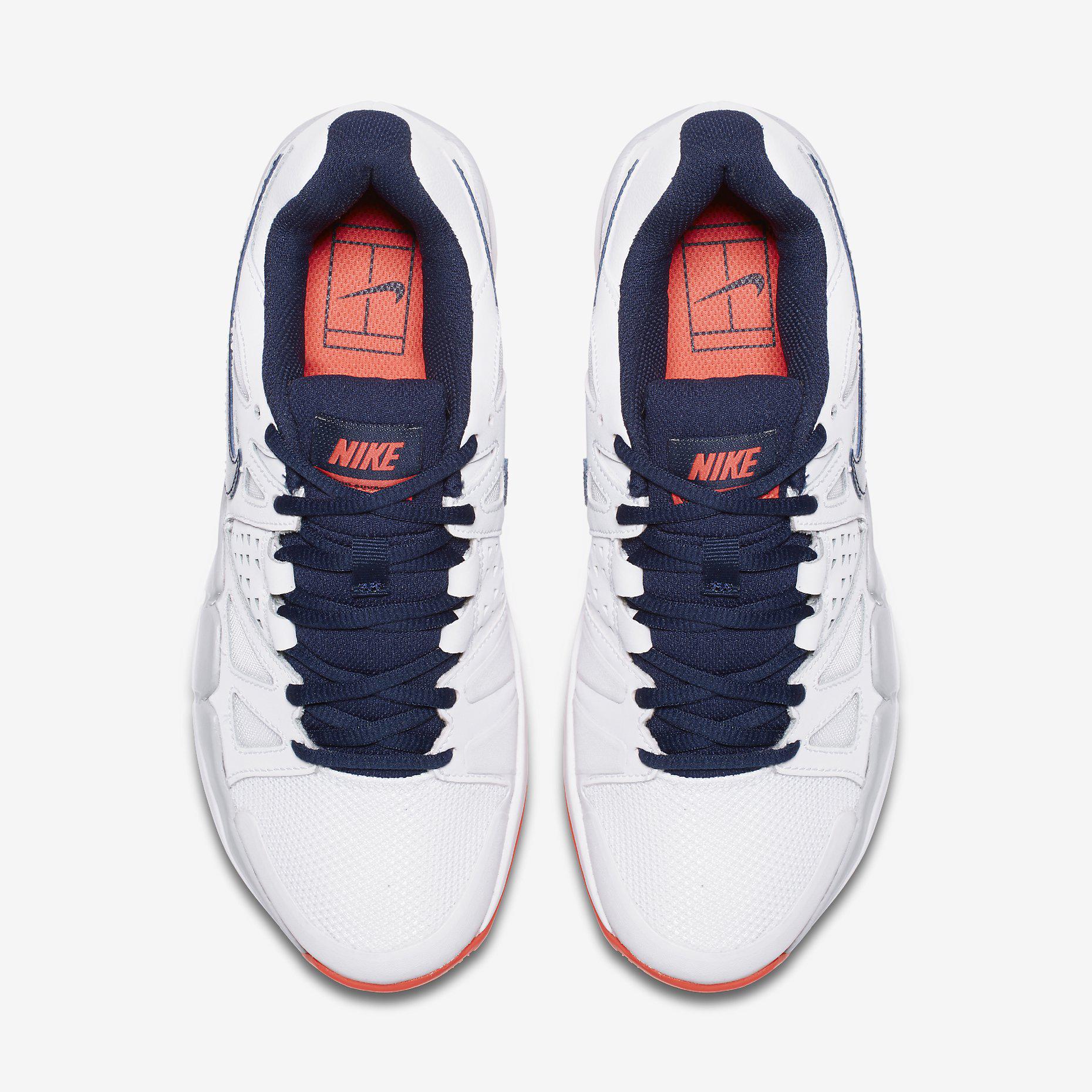 nike red white and blue tennis shoes